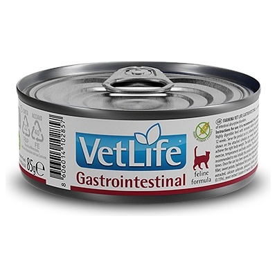 Farmina Vet Life Gastrointestinal - диетична консерва за храносмилателни проблеми при котки 85гр