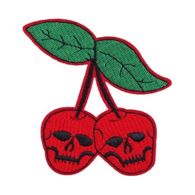 Nášivka lebka Rocka Cherry Skulls