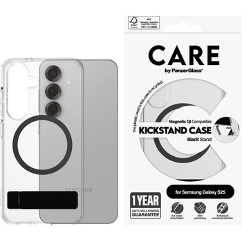 Image 1 of Panzer Гръб Care by PanzerGlass за Samsung Galaxy S25, Feature Case, Kickstand, QI Compatible, Черен