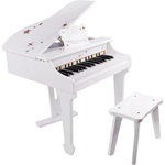 Classic World Детско електронно пиано Classic World - Бяло, с пейка (CW54273) - ozone