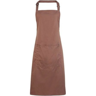 Premier Workwear Pracovní zástěra za krk s kapsou PR154 Mocha Pantone 7505 72x86cm