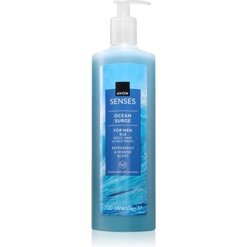 Avon Senses Ocean Surge душ-гел за мъже 3 в 1 720ml