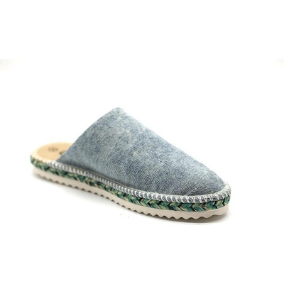 Perky Washed Denim Mule Espadrille
