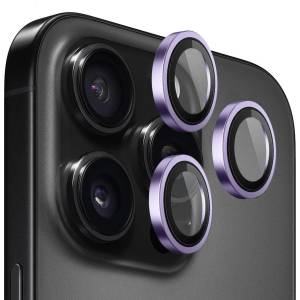 Blueo Протектор камера за iPhone 14 Pro / iPhone 14 Pro Max - Оригинален протектор за обектив с метална рамка - лилав
