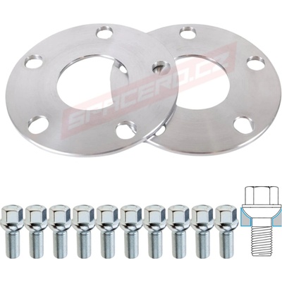 Spacero Sada podložek 5 mm 5×100 57,1 + šrouby Dosedací plocha šroubů: Kulová R13 – Hledejceny.cz