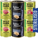 WILD FARM Premium Grain Free + Dolina Noteci 6x400g - беззърнена храна за кастрирани котки