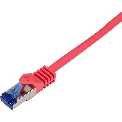 LogiLink Patch cable S/FTP Cat. 6a 0.25m, Red, Flex, C6A014S (C6A014S)