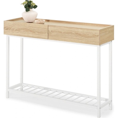 Catalina Moderná konzola SELVIA 117 cm dub sonoma + biely rám