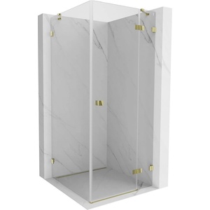 Mexen Lunar душ кабина отваряема врата дясна 80 x 80 см, прозрачна, златиста - 834-080-080-50-00-P (834-080-080-50-00-P)