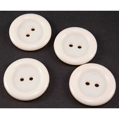 Dierkový maxi gombík - smotanová - priemer 3,8 cm