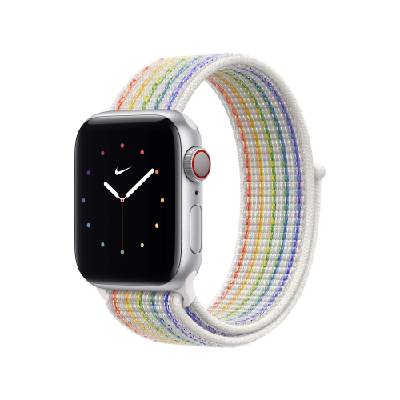 Pride Edition Nike Sport Loop - оригинална текстилна каишка за Apple Watch 38мм, 40мм (шарен)