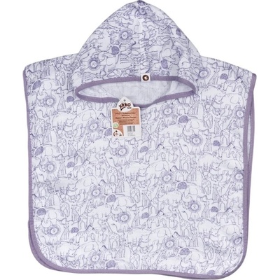 XKKO BMB Bambusové pončo Safari W Lavender Aura