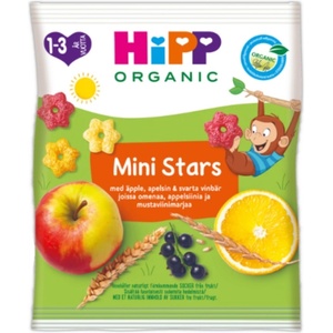 Hipp Био зърнен снакс Hipp - Мини звездички, 30 g - baby