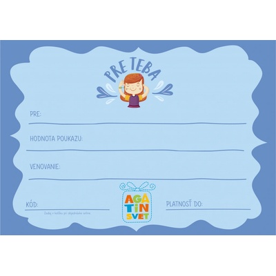 Agátin darčekový voucher: 20 EUR
