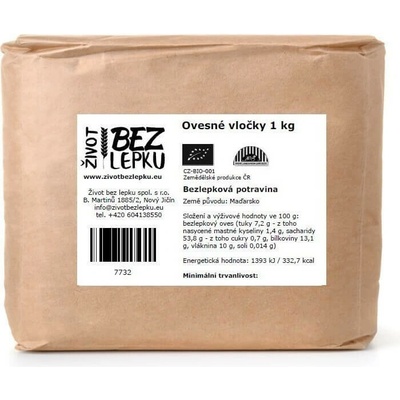 Život bez lepku Ovsené vločky 1 kg