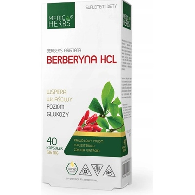 Medica Herbs Berberín HCL 500 mg 40 kapsúl
