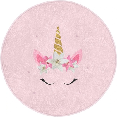Mila Home Розов детски килим ø 100 cm Comfort - Mila Home (HKG-HaliRound-Comfort-4674p-100x100)