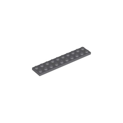 Lego 3832 Dark Bluish Gray Plate 2 x 10