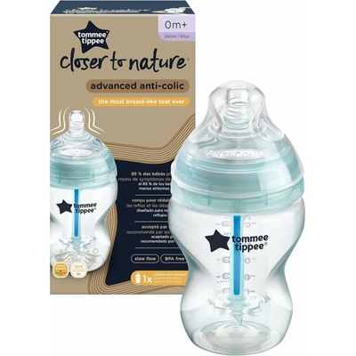 Tommee Tippee Fľaša Advanced anti colic tyrkysová 260ml