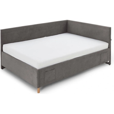 meise.möbel Антрацитно тапицирано ъглово детско легло 140x200 cm без ламелно дъно Cool - Meise Möbel (2209-99-3000)