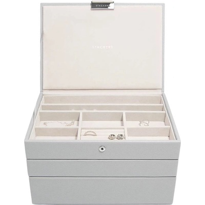 Stackers Ковчеже за бижута Stackers тройно cлassic каменносиво (74497)