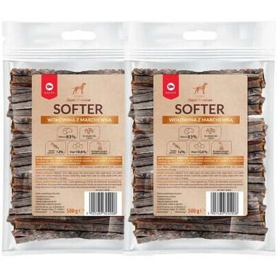MACED Super Premium Softer pochúťka pre psov hovädzie mäso s mrkvou mini ekonomické 500 g