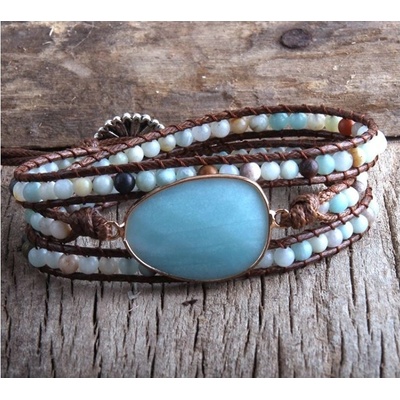 Prosperk Náramek zavinovací z minerálů - Amazonit S3458