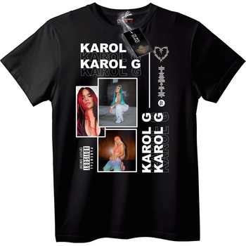 NOONEBRAND Тениска Karol G Музика - 7XL, Black