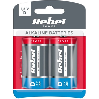 REBEL Alkaline Power D 2ks BAT0064B