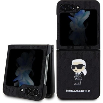 Karl Lagerfeld PU Saffiano Monogram Ikonik NFT Samsung Galaxy Z Flip 5 čierne