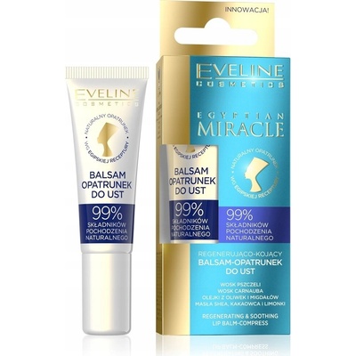Eveline cosmetics Egyptian Miracle Regenerační a uklidňující balzám na rty 12 ml