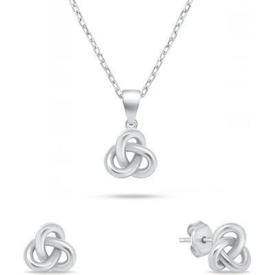 Brilio Silver Stříbrný set šperků Propletený uzel SET271W – Zboží Mobilmania