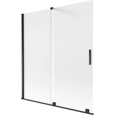 Mexen Velar параван за вана с 2 плъзгащи се крила 150 х 150 см, матирано, черно - 896-150-000-31-70 (896-150-000-31-70)