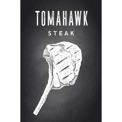 Ceduľa Steak Tomahawk 40 x 30 cm