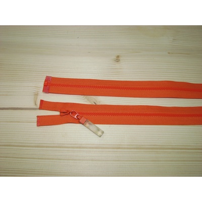 Kostenný zips oranžová 3mm deliteľný jednosmerný 30cm