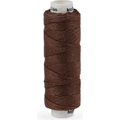Nitě lněné knoflíkové 50 m 727 hnědá