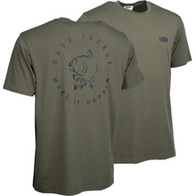 Nash tričko Make It Happen Carp Logo T-Shirt green