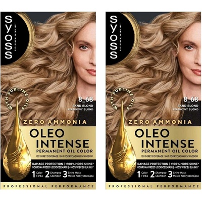 Syoss Oleo Intense barva na vlasy 8-68 Blond Písek pouště x 2