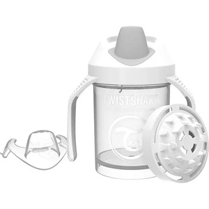 Twistshake Мини чаша с шейкър Twistshake 230 мл 4+ месеца бяла (78053)