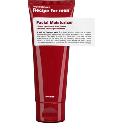 Recipe for men Recipe For Men, Facial Moisturizer, Deep Hydration, Cream, For Face, 75 ml