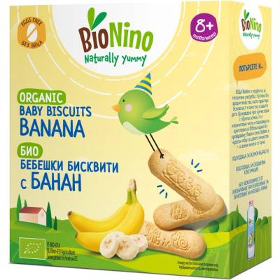 Био бебешки бисквити BioNino - С банан, 8 м+, 100 g (F06070003A0003)