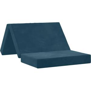 vidaXL Сгъваем диван легло 100 x 67 x 45 см Синьо (900202)