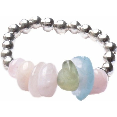 Nefertitis Morganit beryl růžový smaragd prsten elastický NF16007