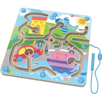 Image 1 of Classic World Детска дървена игра с магнити - трафик