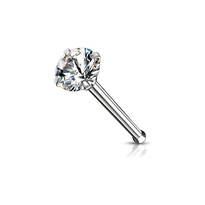 Šperky4U piercing do nosu čirý zirkon N0132C-025