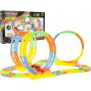 Majlo Toys Svítící autodráha s autíčkem na baterie 148 dílků Variable Tracks
