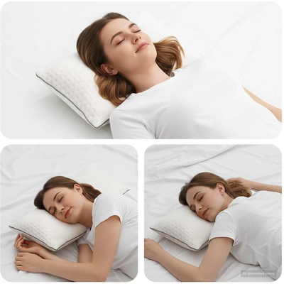 vidaXL Възглавница Shread за спане Бяло 60 x 40 x 14, 5 см Мемори пяна (42020221)