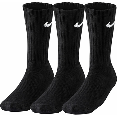 Nike 3PPK VALUE COTTON CREW Športové ponožky čierna biela