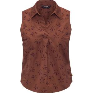 K-Way Дамски топ K-Way Women's Anty Emby Jacquard Blouse - Brown / Violet Jacquard - размер XS (916-6715-0111)