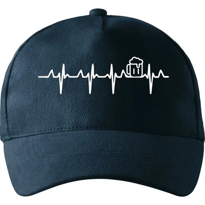 EKG pivo so zahnutým šiltom a mosaznou sponou Tmavomodrá takmer čierna